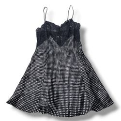 Vintage Victoria’s Secret Nightgown Size XS Vintage Baby Doll Nightie Polka Dots Women's Lingerie Measurements In Description 