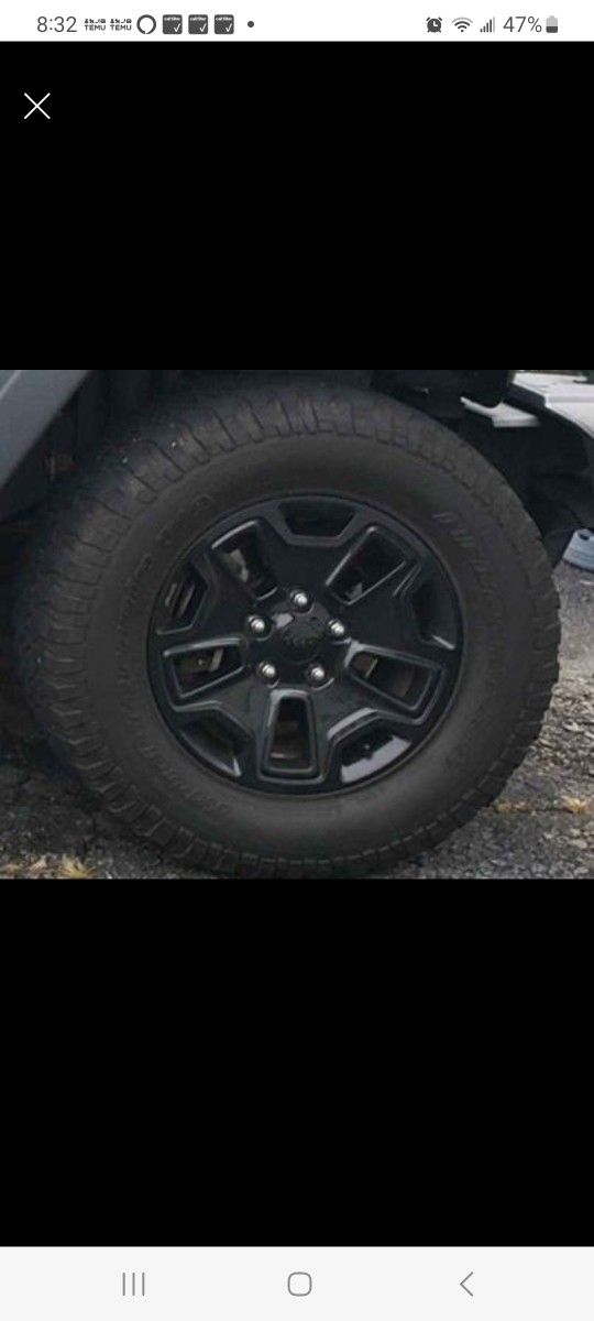 Stock Rims Off OF 2017 Jeep Wrangler Jku Willy's