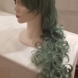 Green Pastel Mermaid Curly Locks Wig