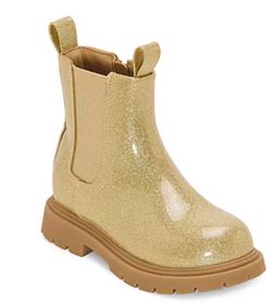 Girls gold glittery boots
