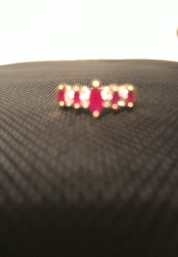 Ruby and diamond ring