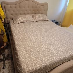 Bed Frame With Stylish Headboard