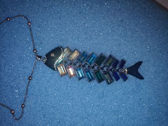 Betsy Johnson fish scale necklace