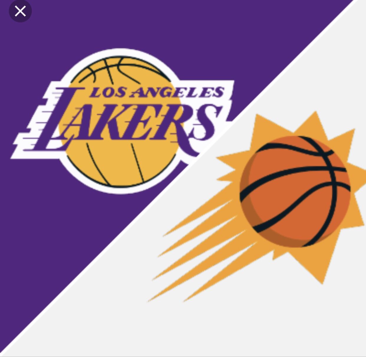 Lakers vs. Sun's tickets