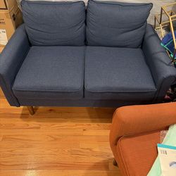 Blue Love Seat Couch