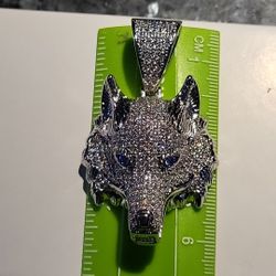 NEW!Big Bad Wolf,  Stainless Steel Iced Out!