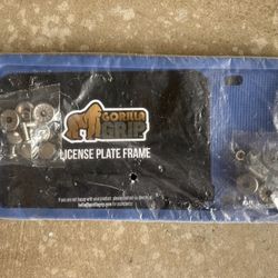 Frames License Plate Gorilla Grip Silicone Blue, 2 Pack
