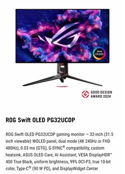 ASUS SWIFT OLED PG32UCDP