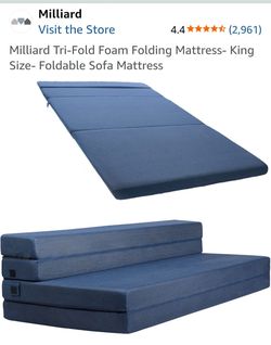 Milliard Tri-Fold Foam Folding Mattress King Size