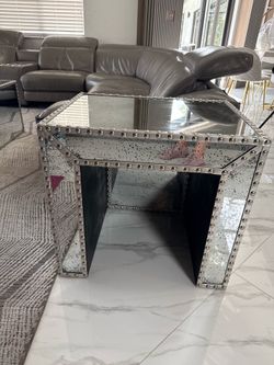 Mirrored Side Table