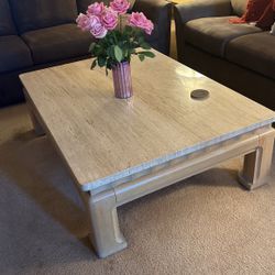 Granit Top Coffee Table And Two Side Tables