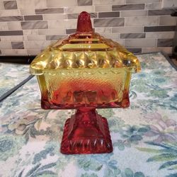 Vintage Jeanette Glass Square Dish