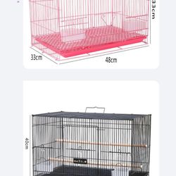 Jaulas y juguetes para pájaros en estado nuevo, de excelente calidad, diferentes tamaños y colores al mejor precio del mercado, vendidos individualmen