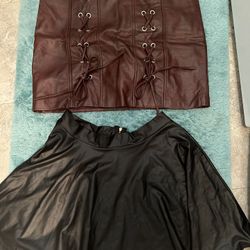 Women’s Leather Skirts, Size Extra Large