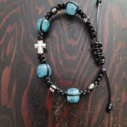 Christian Beaded Macrame Bracelet 