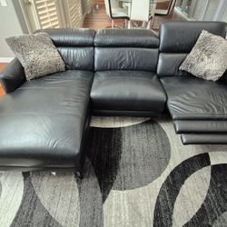 Hoffman Leather Power Reclining Sectional