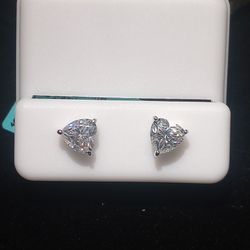 Custom MOISSANITE HEART SHAPED Earrings!