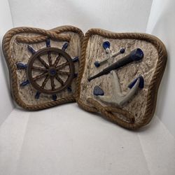 Set of 2 Vintage Nautical Wall Decor Pieces – 1983