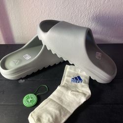Slat Gray Yeezy Slides