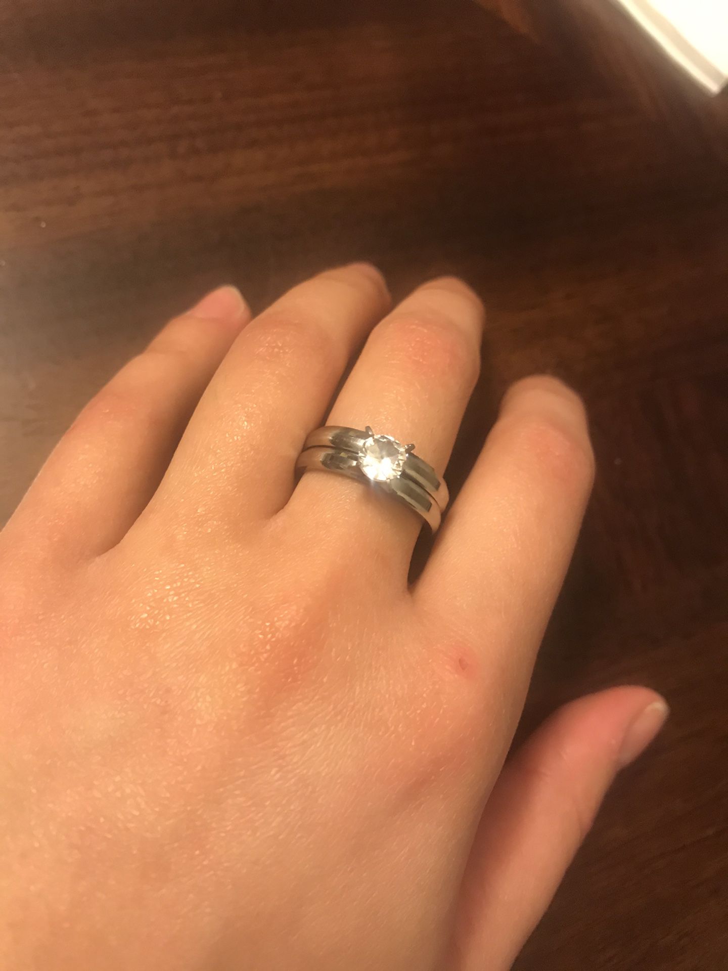 Promise ring & engagement ring set