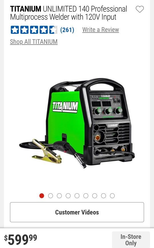 TITANIUM MIG 140 Professional Welder with 120V Input