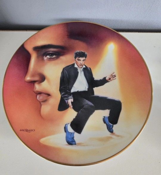 Elvis Presley "Blue Suede Shoes" Collectors Plate #2 (729) 1992 Nate Giorgio "