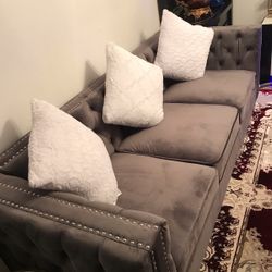 Two Beautiful Gray Sofas.  Excellent Condition