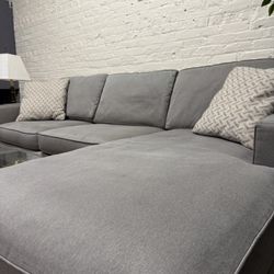 Gray Sectional Couch (Free Drop-Off)
