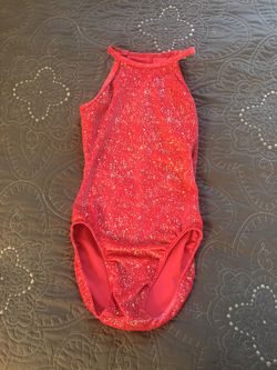 Hot pink sparkly leotard size adult petite