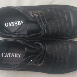 Gatsby Black Dress Shoes Size 11, brand new