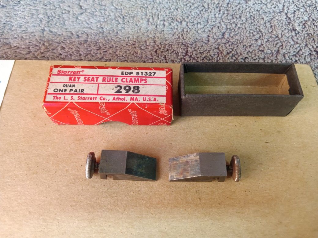 Starrett 298 Key Seat Rule Clamps Tools