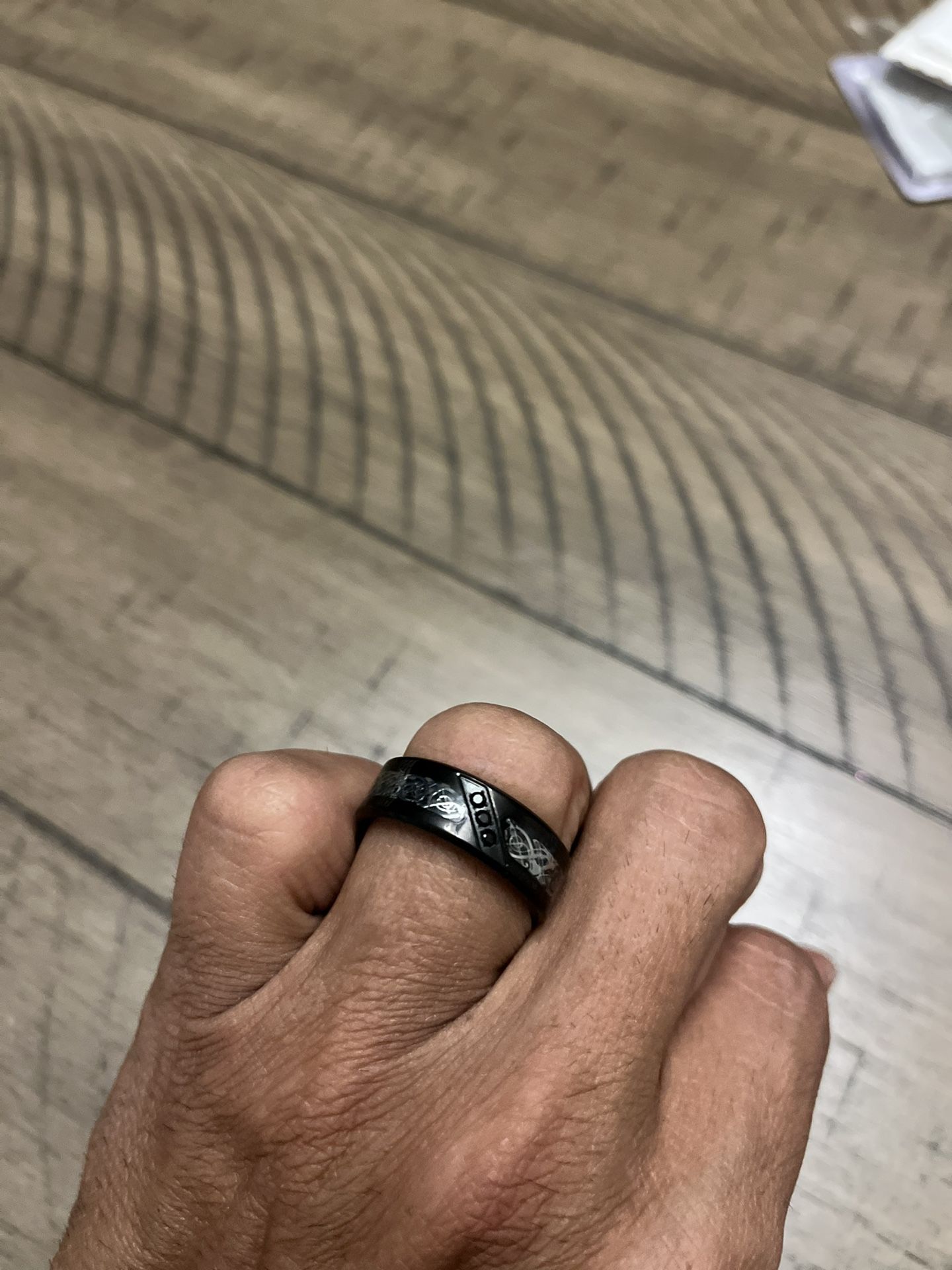 Men black ring size 12