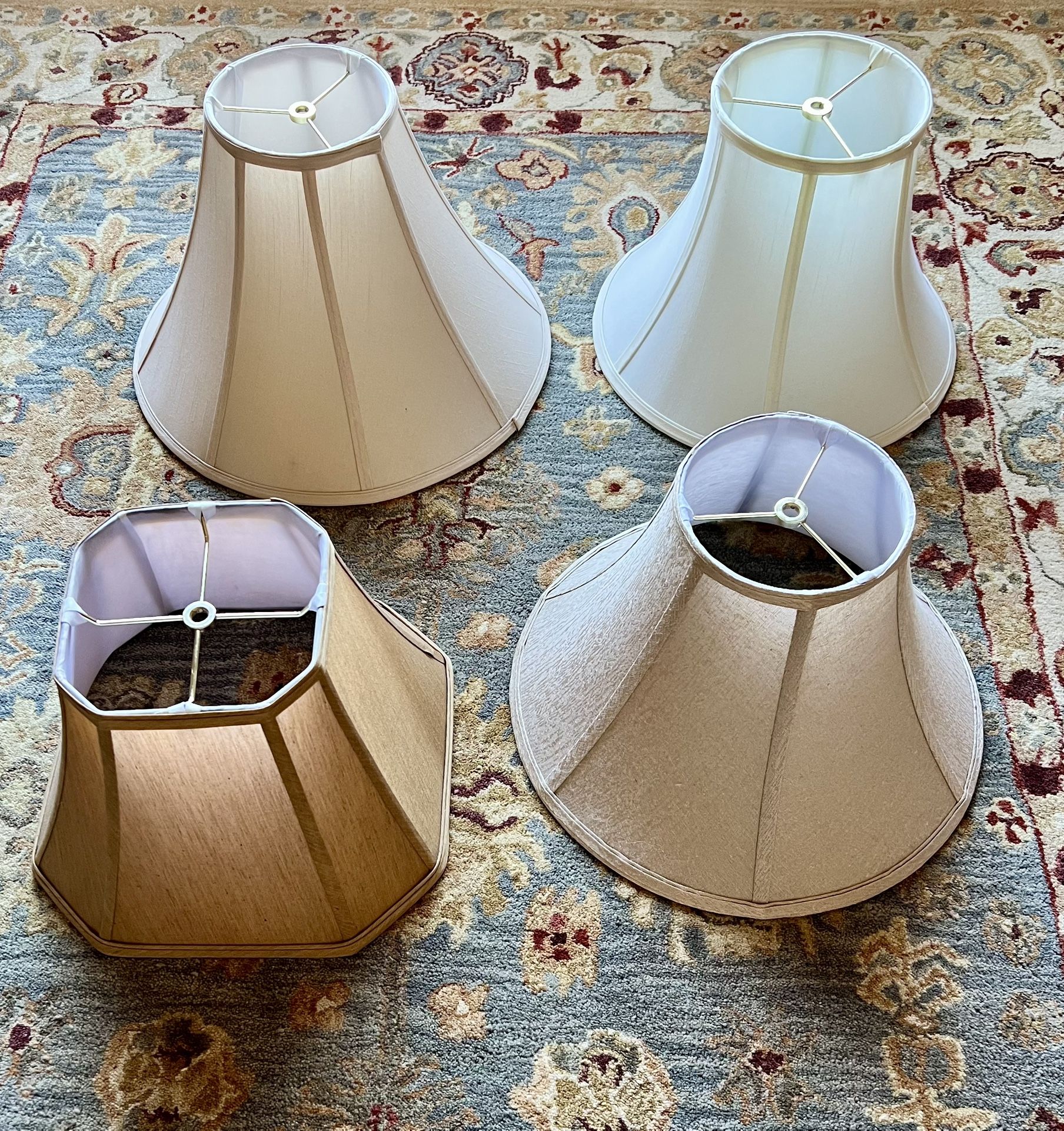 4 Silk Lamp Shades - $5 each