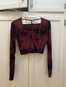 Burgundy Crop Top
