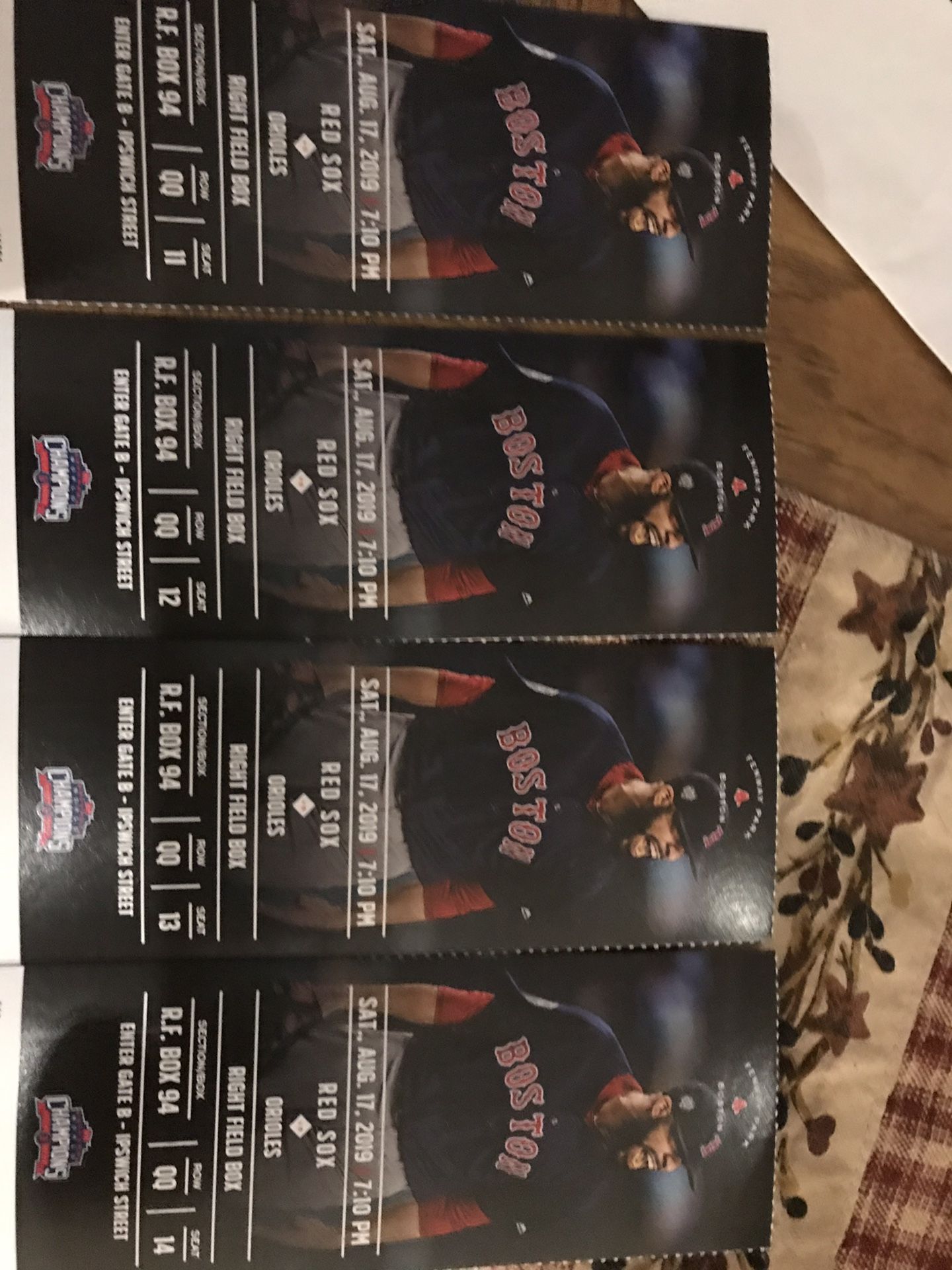 REDSOX TICKETS