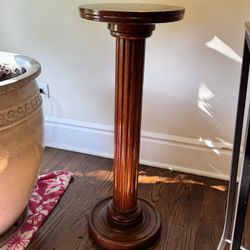 (2) Antique Roman Column Plant Stand