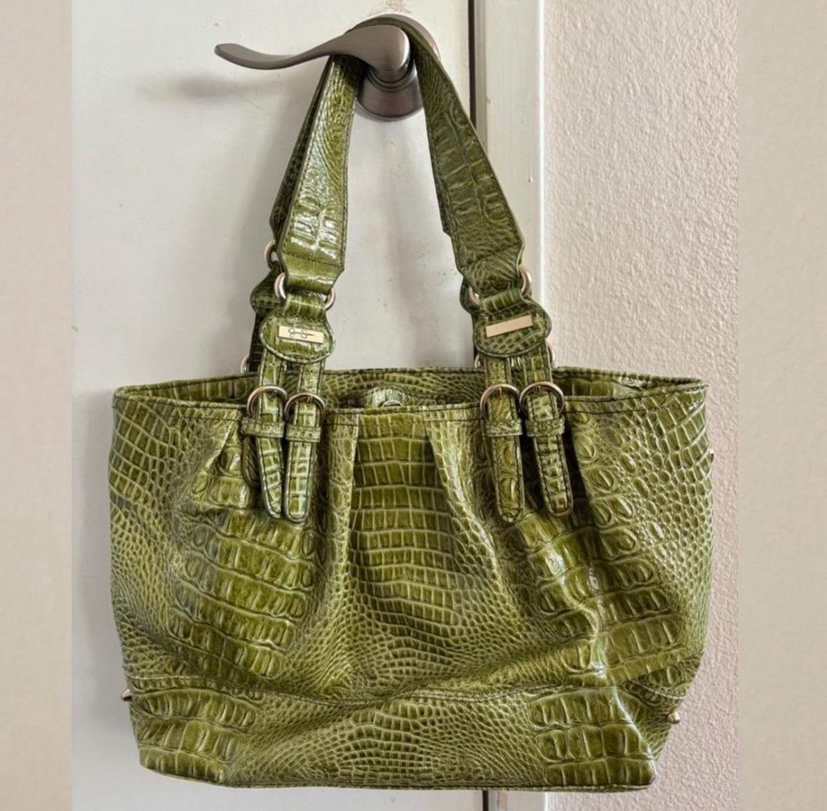 Green Crocodile Jessica Simpson Purse