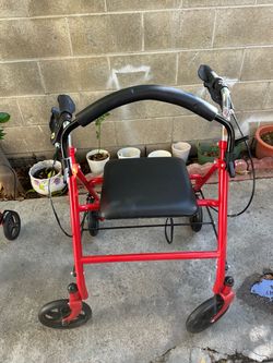 Senior walker with seat