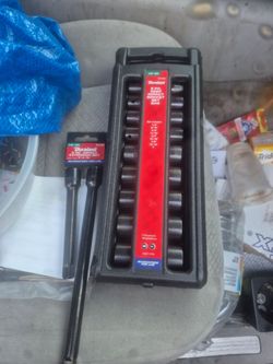 Duralast 9 PC Deep Impact Socket Set SAE 1/2" Drive