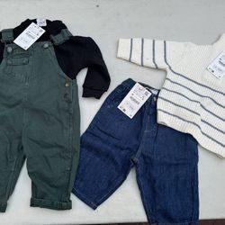 New. Zara Baby Boys Clothes 9/12months. All For $65