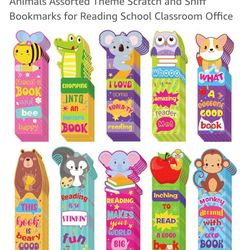 60 Pcs Funny Scented Bookmarks for Kids