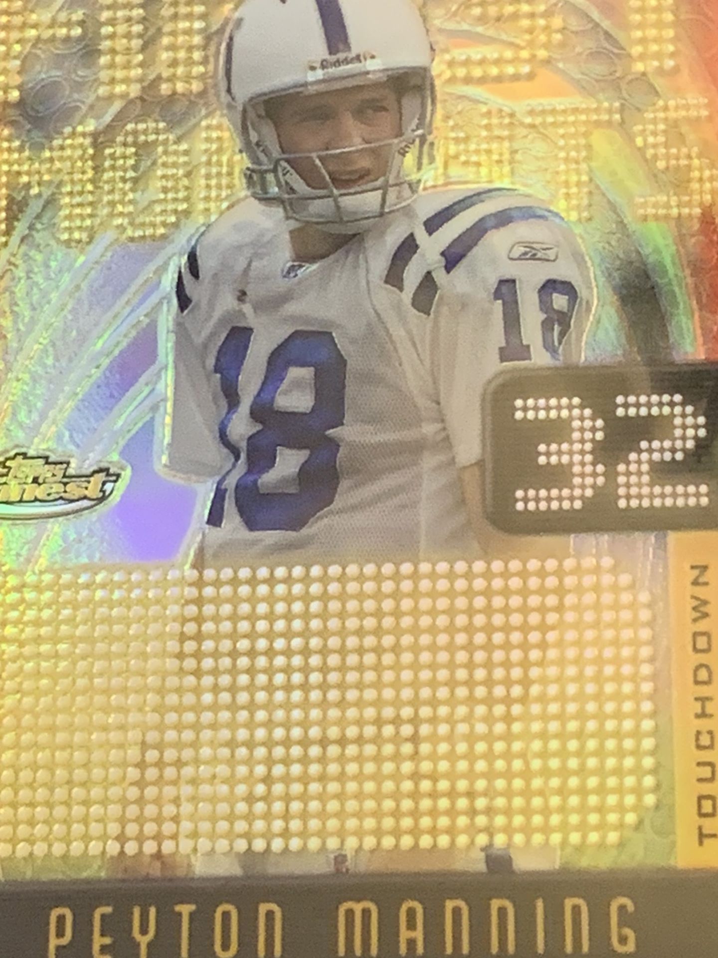 Peyton Manning - Topps finest 2005 GOLD Refractor #’d Gem mint