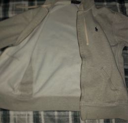 Polo Ralph Lauren Gray Zip-Up Hoodiee authentic