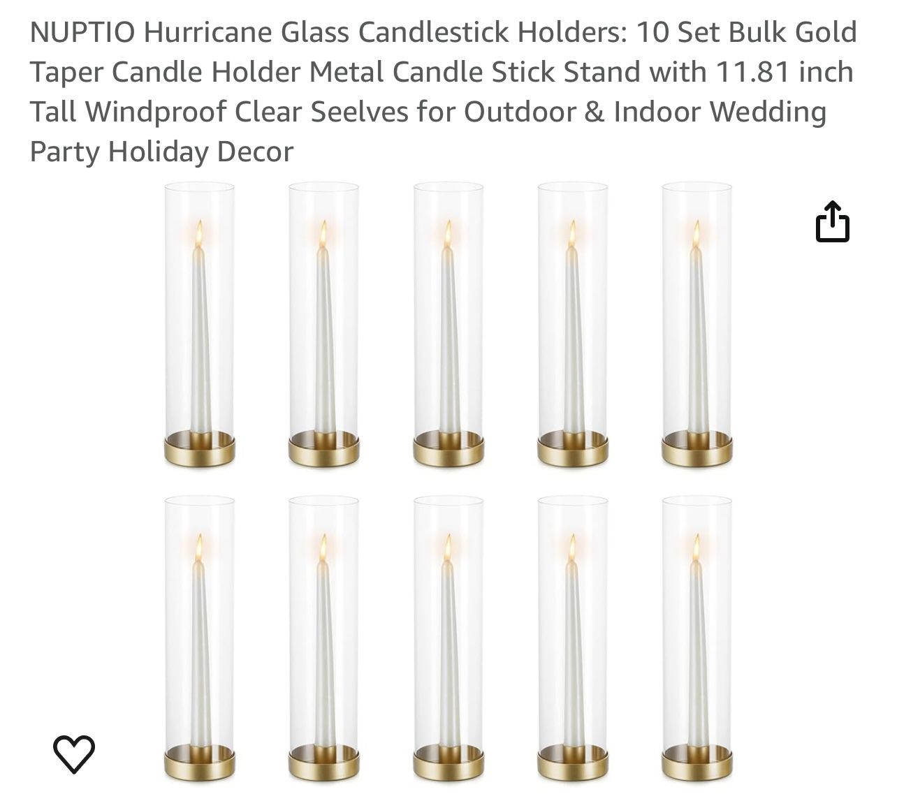 Hurricane Glass Candlestick Holder