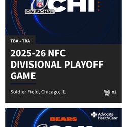 2 Bears Divisional Tickets Section 330 Aisle Seats