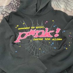 pink/spi5der hoodie