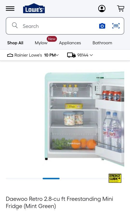 Retro Mini Refrigerator Fridge