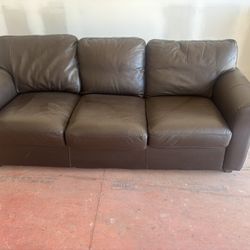 Brown Leather Couch