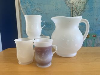 Cool Aid Pitcher And Cups