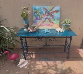 Well Built Wrought Iron Out/indoor Table